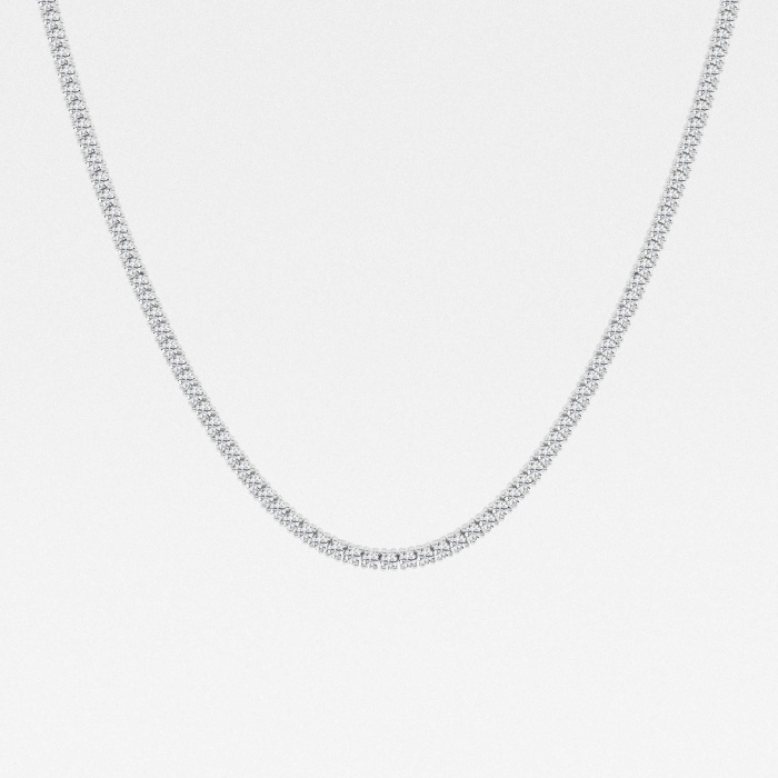 7 1/4 ctw Round Lab Grown Diamond Four-Prong Tennis Fashion Necklace