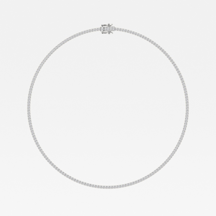 7 1/4 ctw Round Lab Grown Diamond Four-Prong Tennis Fashion Necklace