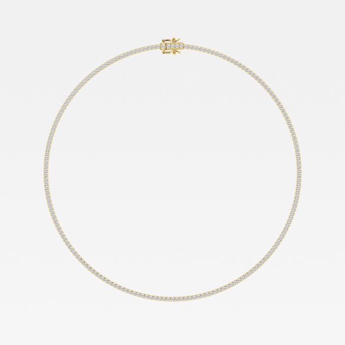 7 1/3 ctw Round Lab Grown Diamond Four-Prong Tennis Fashion Necklace