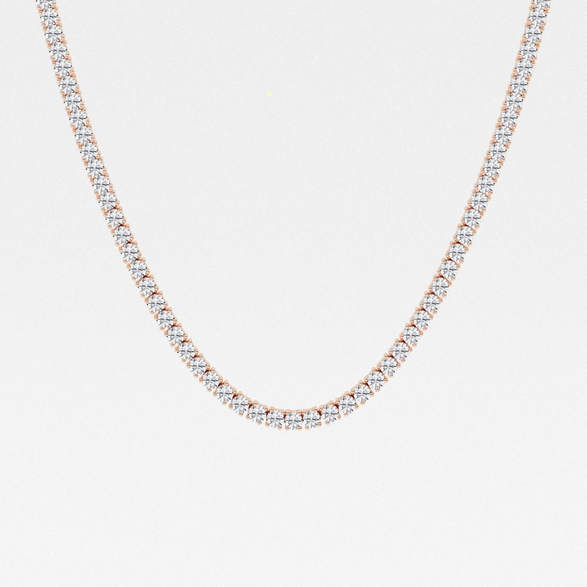 20 ctw Round Lab Grown Diamond Four-Prong Tennis Fashion Necklace