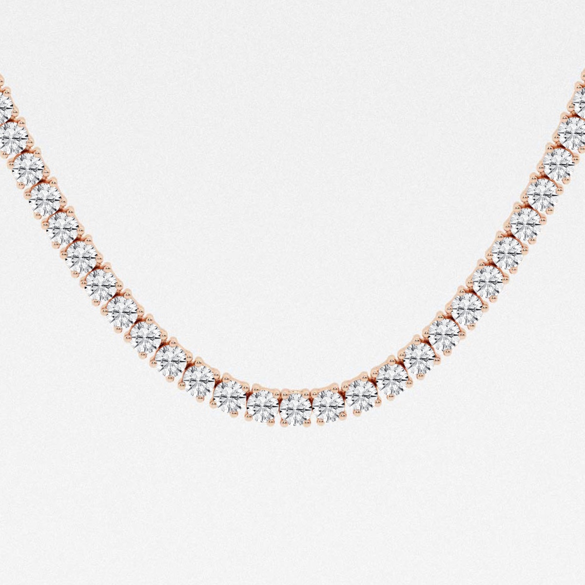 Additional Image 1 for  20 ctw Round Lab Grown Diamond Four-Prong Tennis Fashion Necklace