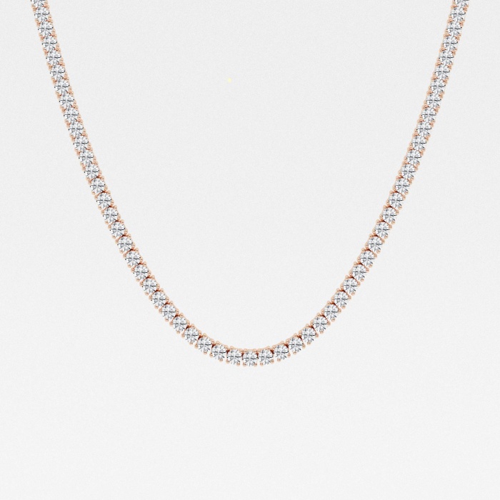 20 ctw Round Lab Grown Diamond Four-Prong Tennis Fashion Necklace