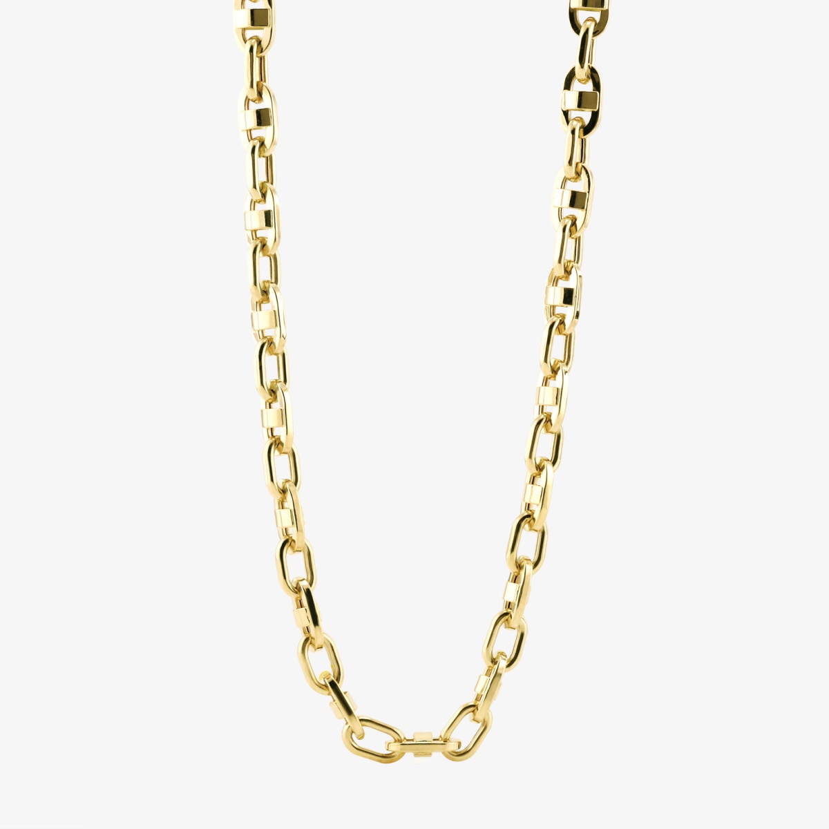 Plain Gold Anchor Link Necklace