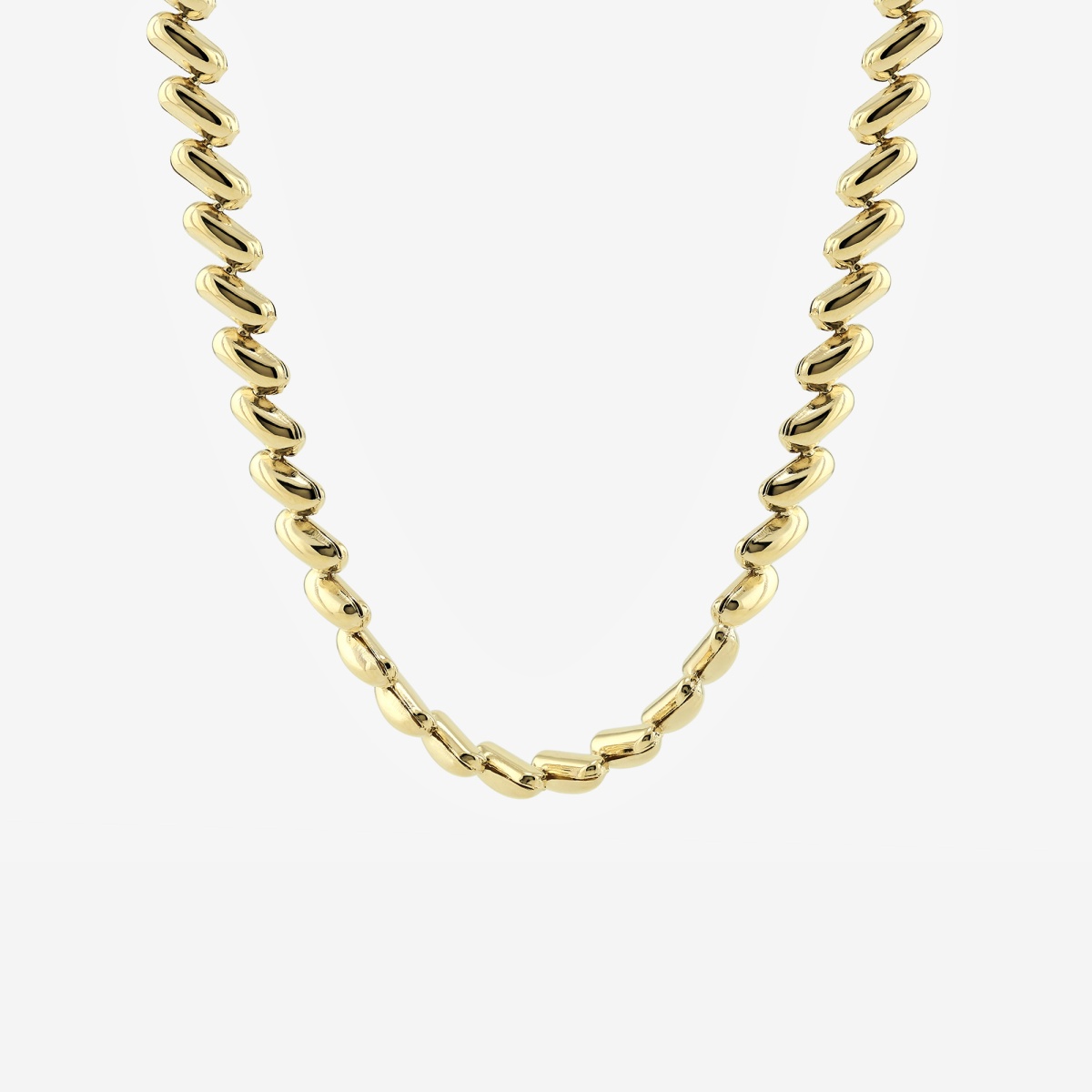 Plain Gold Link Necklace