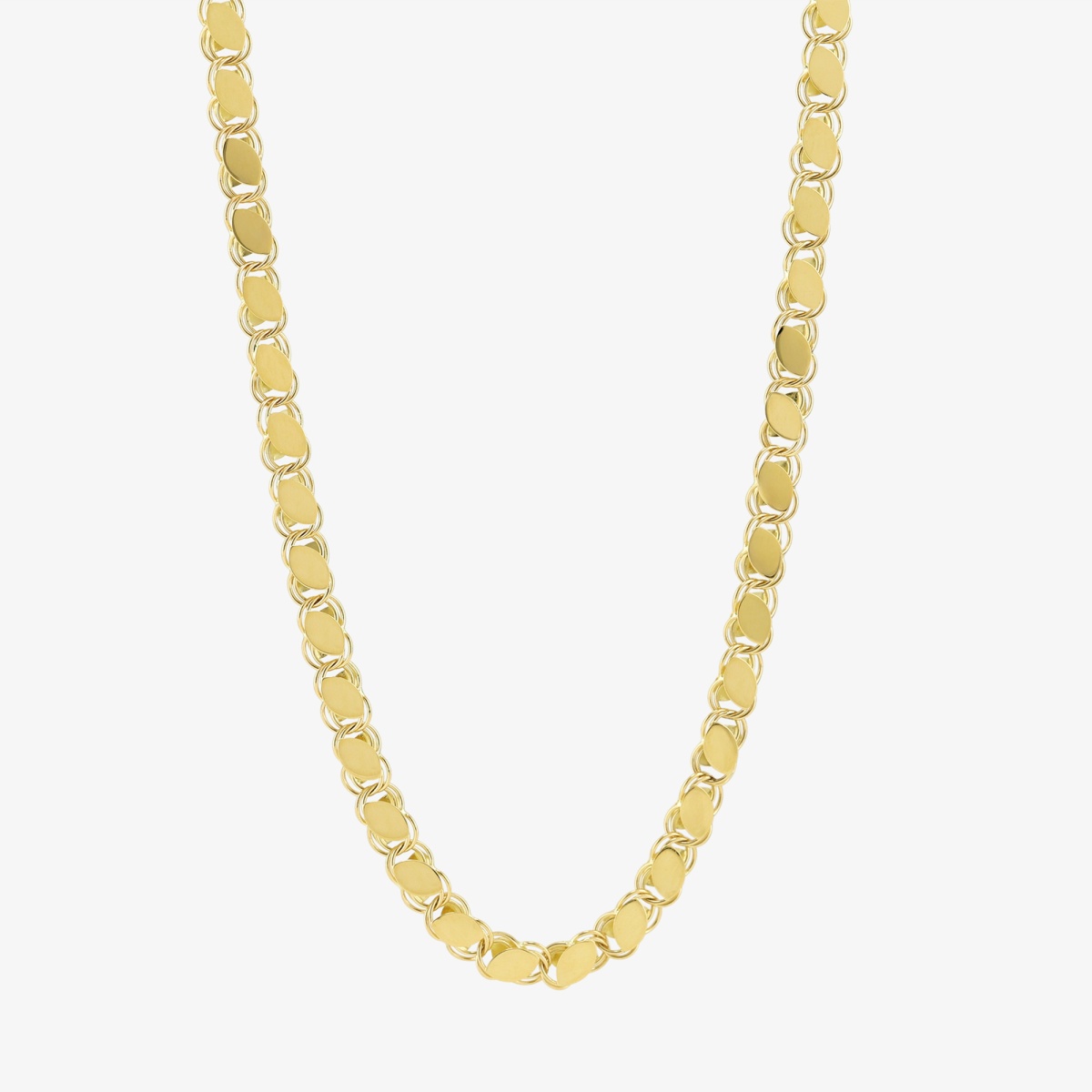 Plain Gold Link Necklace