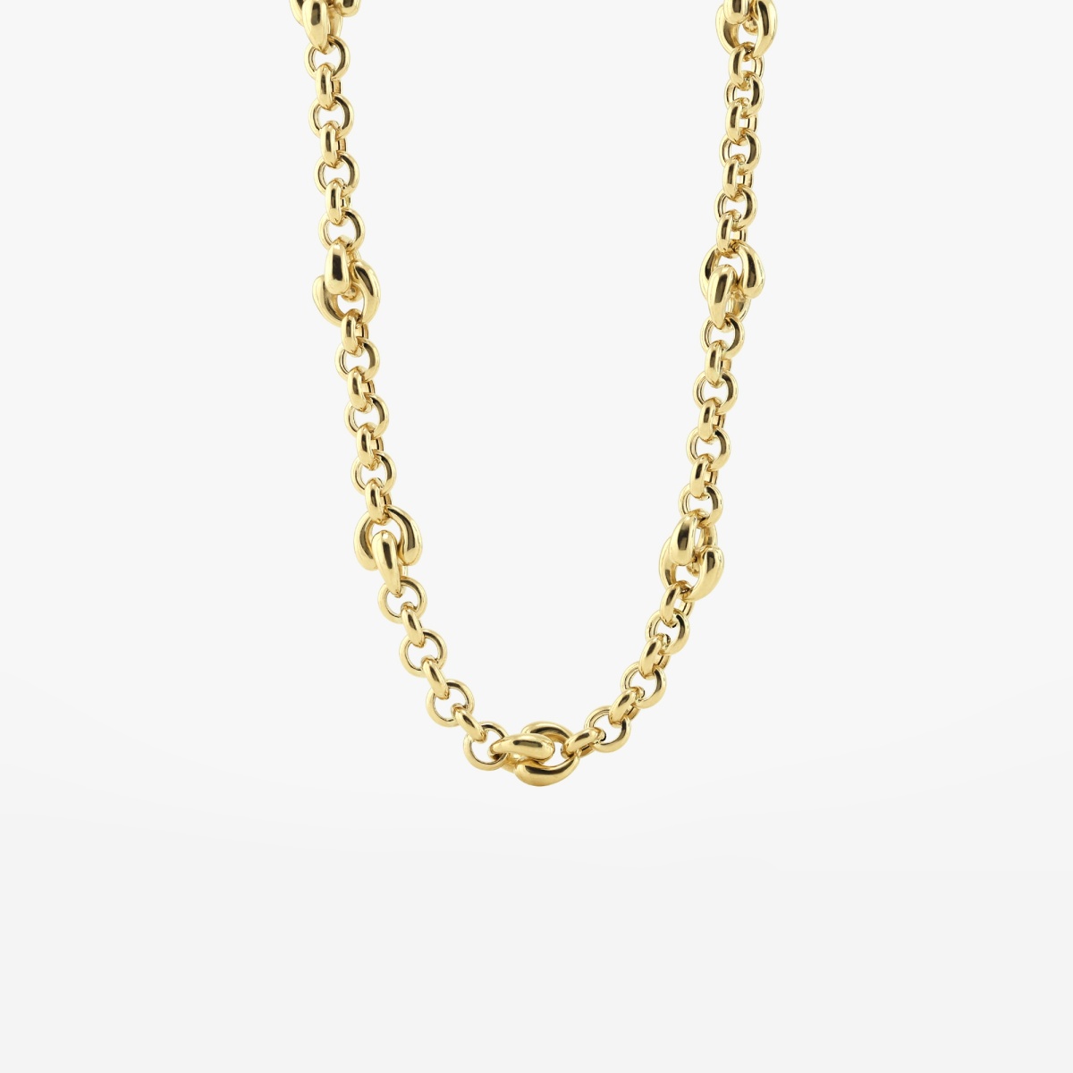 Plain Gold Link Necklace