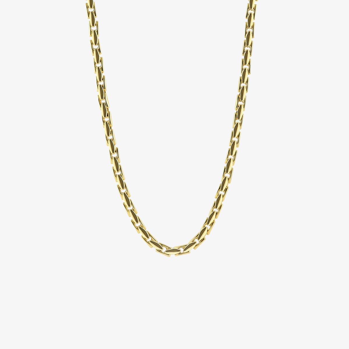 Plain Gold Link Necklace