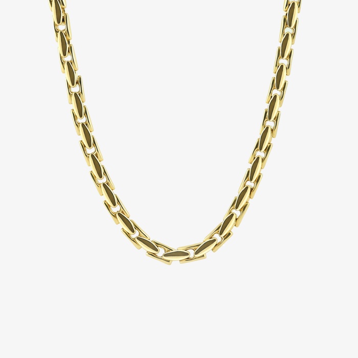 Plain Gold Link Necklace
