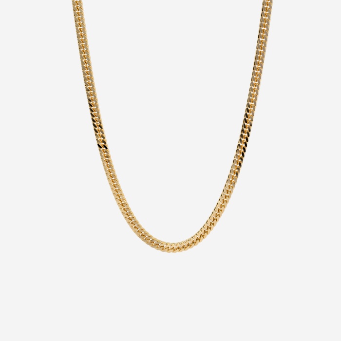 Plain Gold Curb Link Necklace