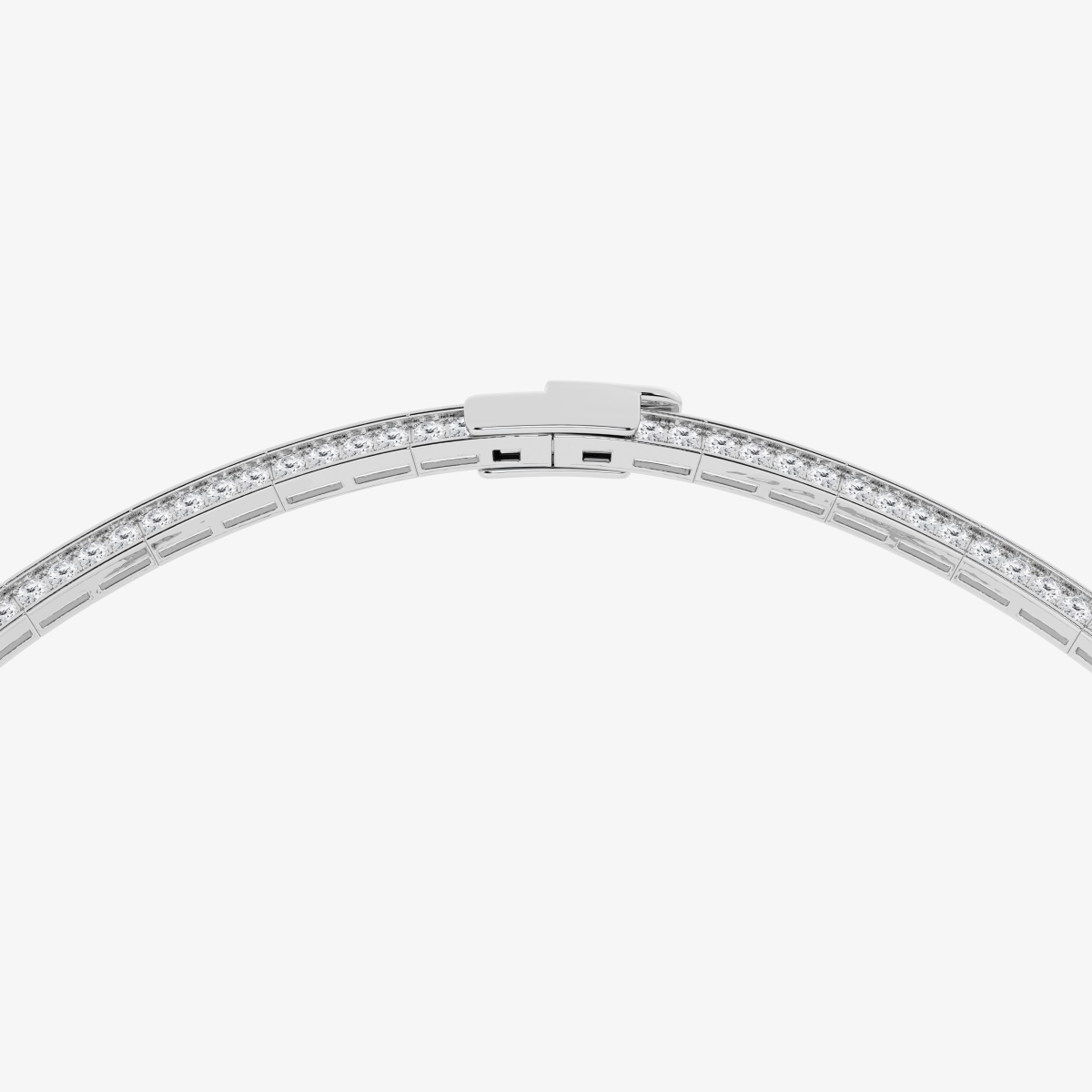 Additional Image 2 for  13 ctw Pear Lab Grown Diamond Pave Curve Drop Fashion Necklace