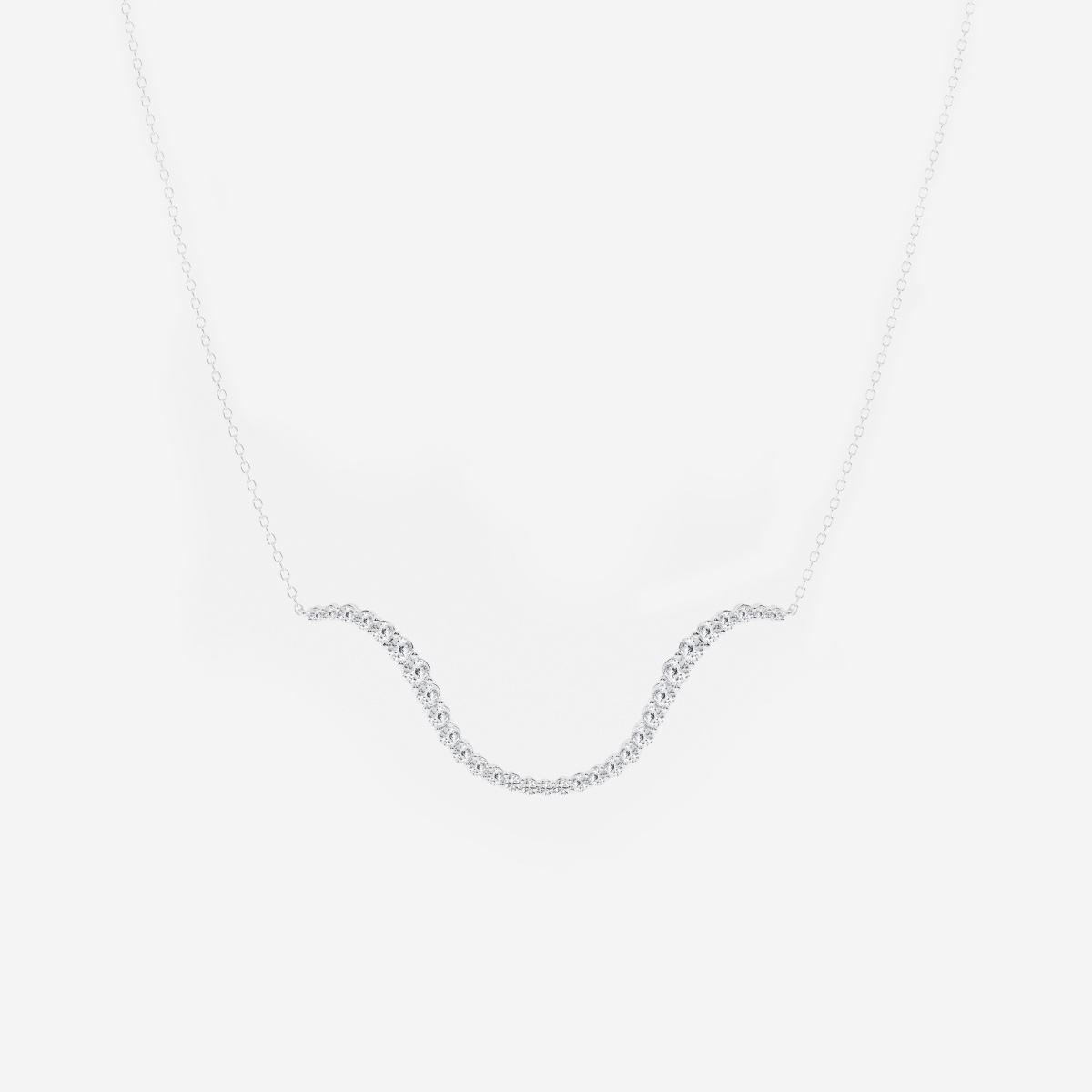 1 1/4 ctw Curve River Necklace