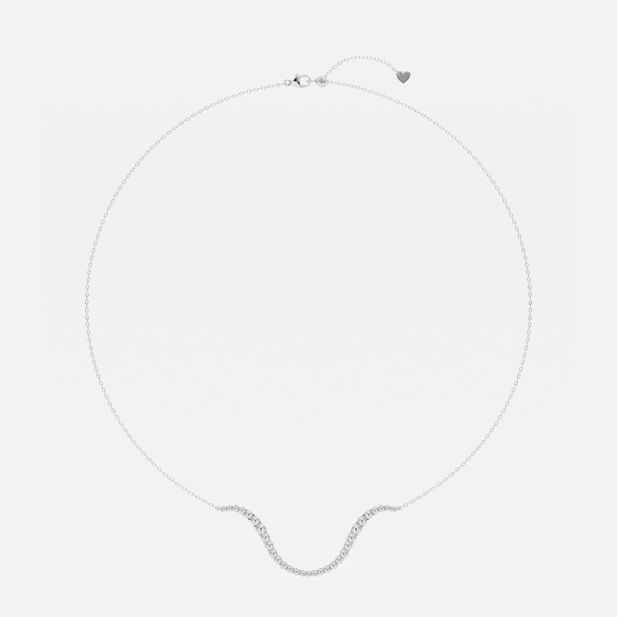 Additional Image 3 for  1 1/4 ctw Curve River Necklace