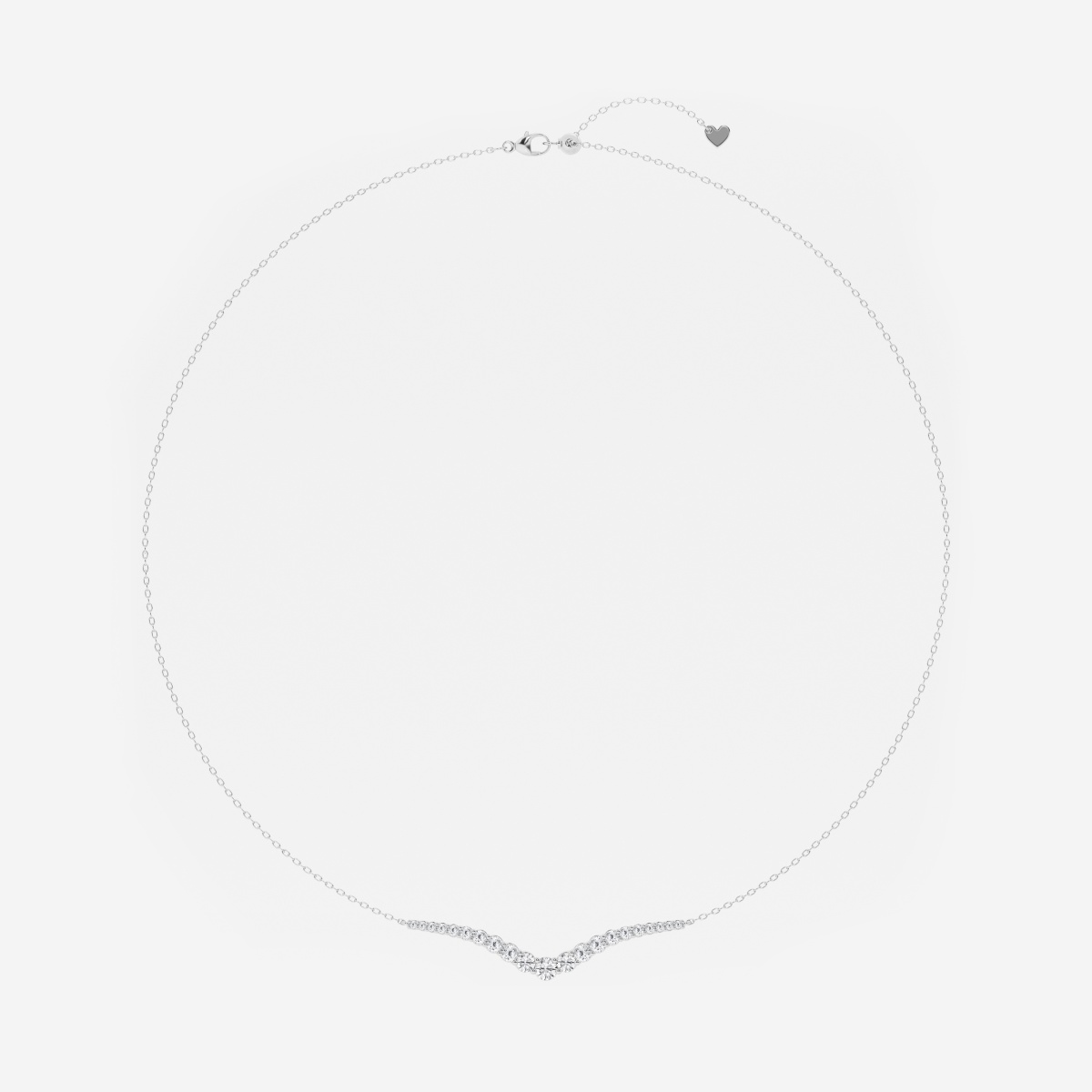 Additional Image 3 for  1 ctw Curve Flow Necklace