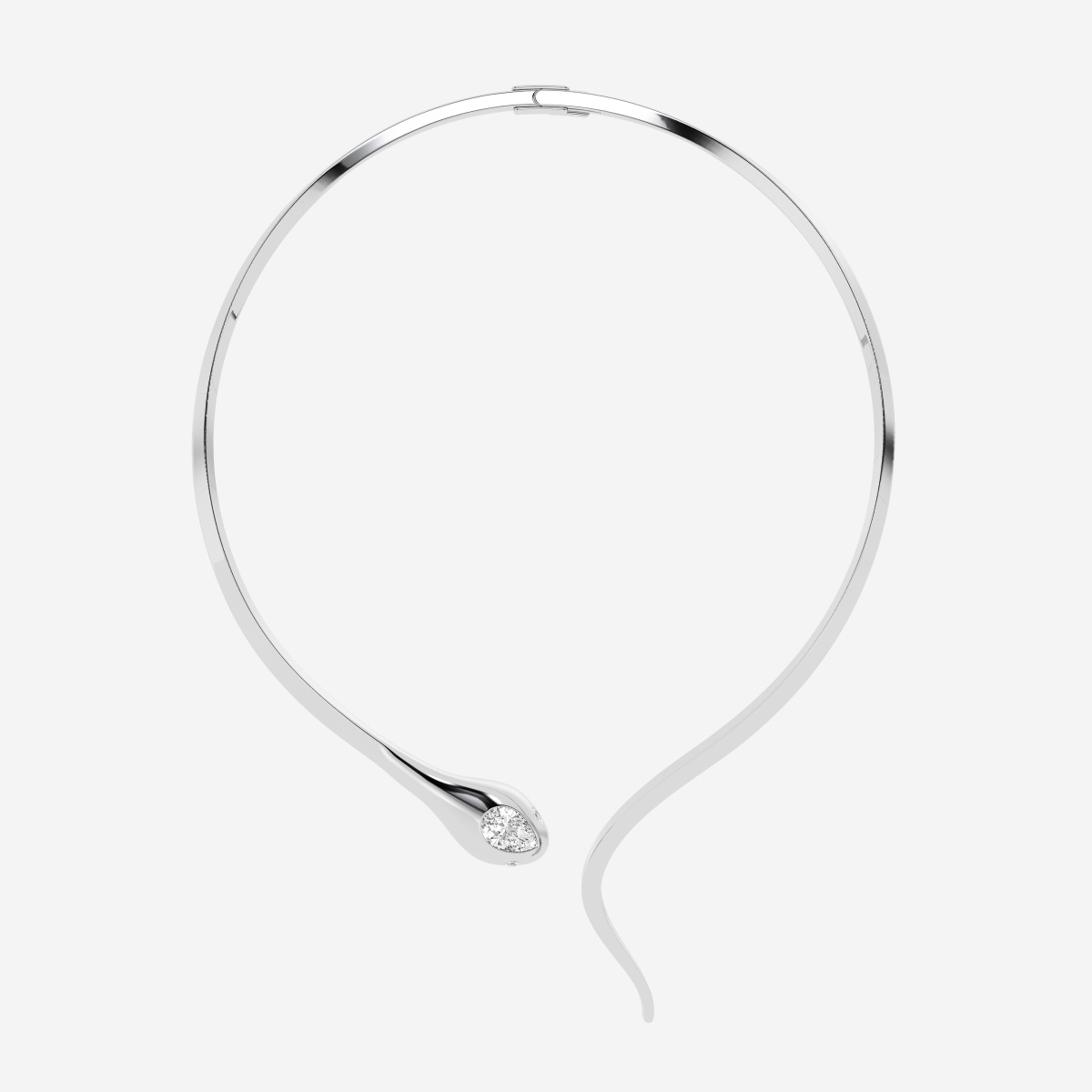 Additional Image 3 for  3 7/8 ctw Curve Serpent Choker Necklace
