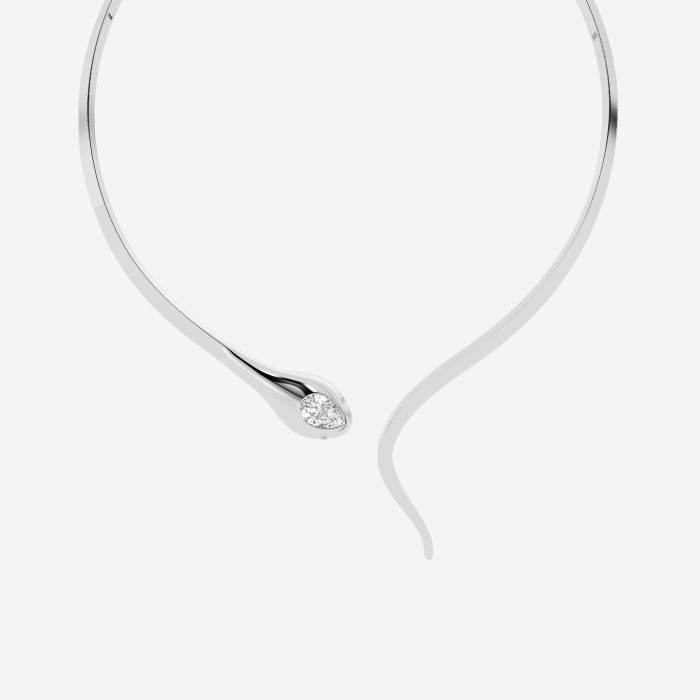3 7/8 ctw Curve Serpent Choker Necklace