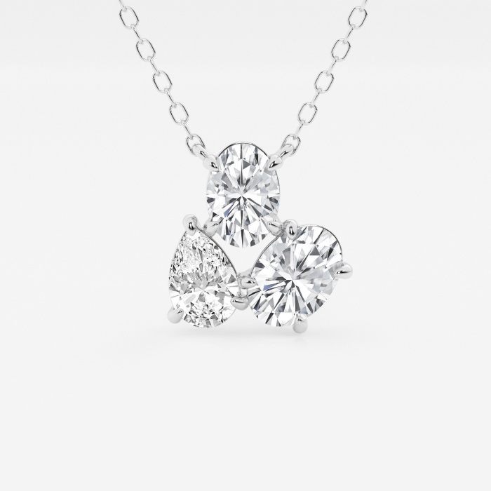 1 ï¿½ ctw Mosaic Oval and Pear Pendant