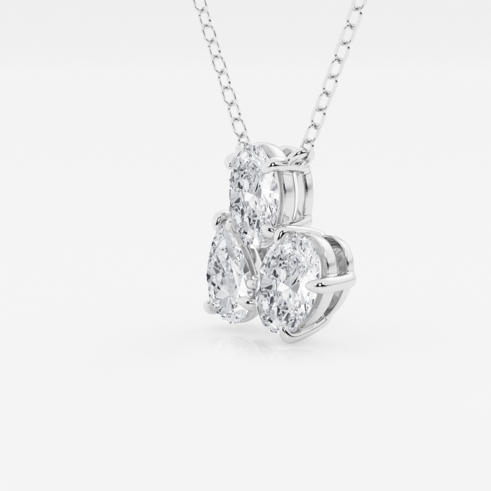 1 ï¿½ ctw Mosaic Oval and Pear Pendant