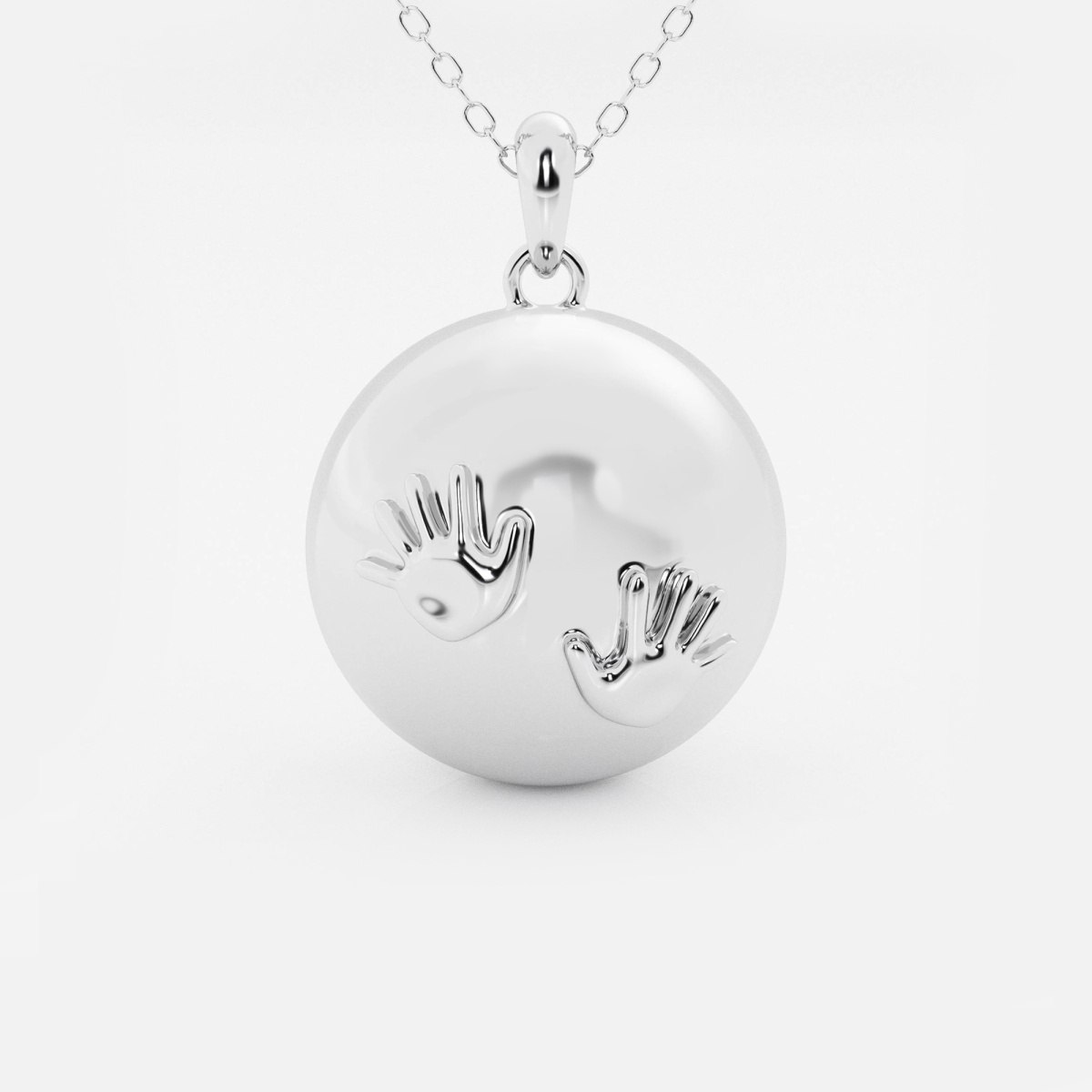 Harmony Bell Pendant with Baby Hands
