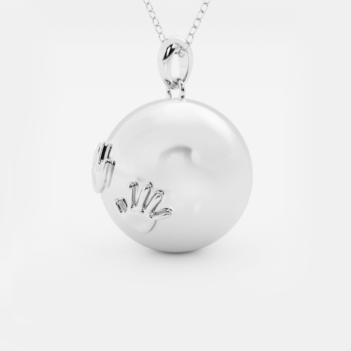 Additional Image 1 for  Harmony Bell Pendant with Baby Hands