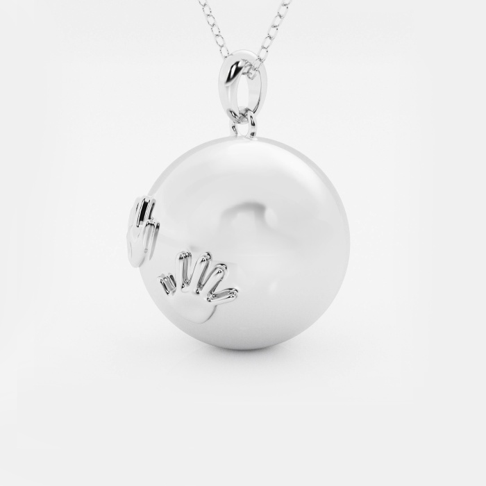 Harmony Bell Pendant with Baby Hands