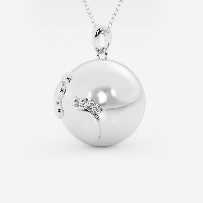 Harmony Bell Pendant with Baby Feet