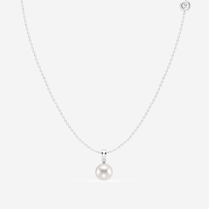 7.5 - 8.0 mm Cultured Freshwater Pearl Fashion Pendant