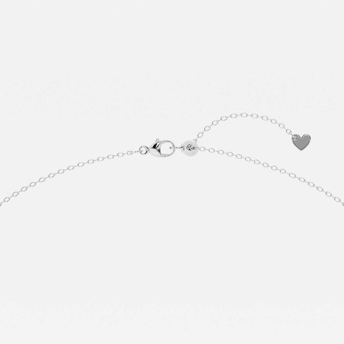 Additional Image 3 for  6.5 mm Round Created Sapphire and 1/5 ctw Round Lab Grown Diamond Halo Pendant with Adjustable Chain