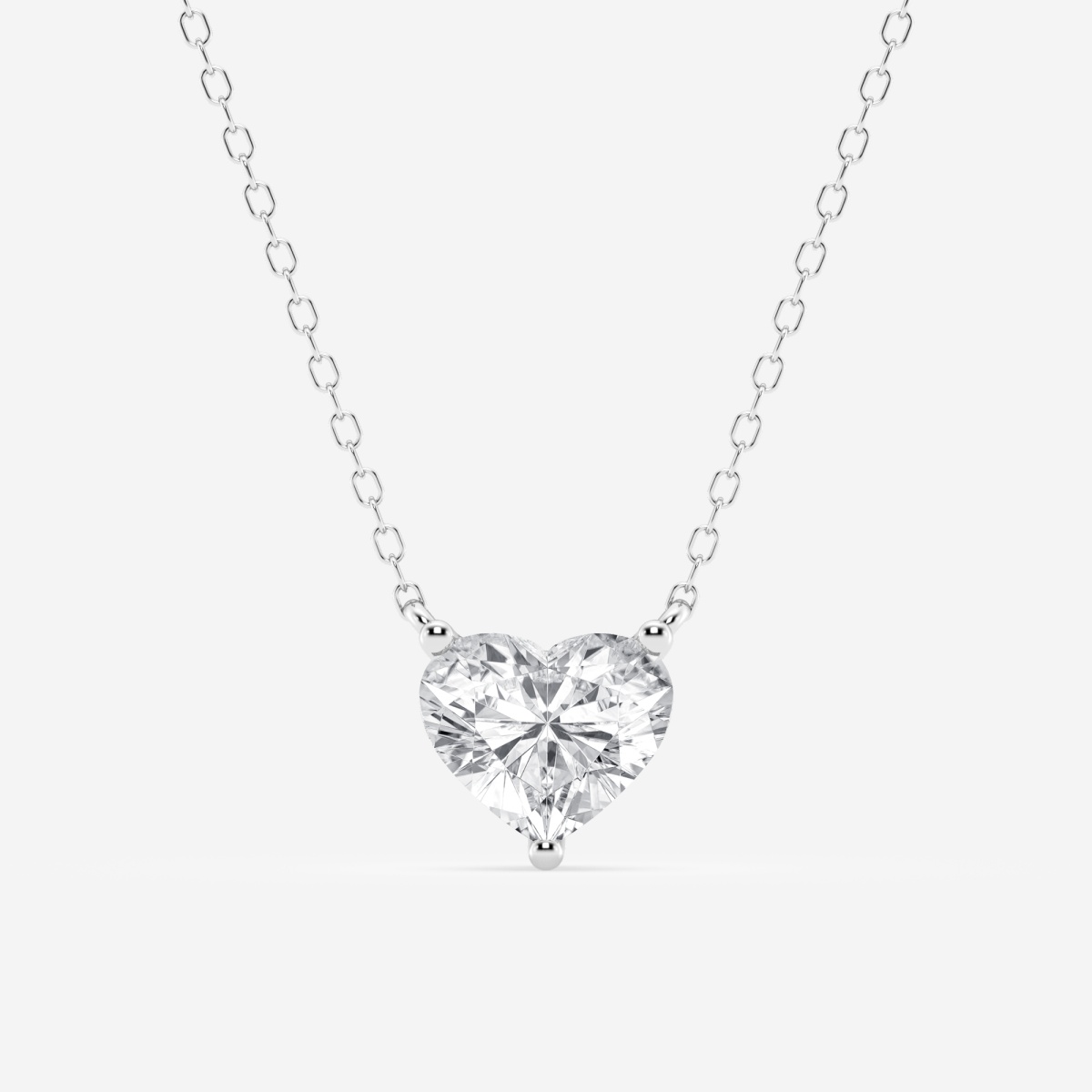 1 5/8 ctw Heart Lab Grown Diamond Solitaire Pendant