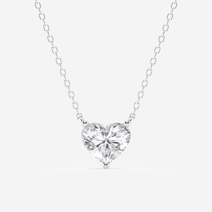 1 5/8 ctw Heart Lab Grown Diamond Solitaire Pendant