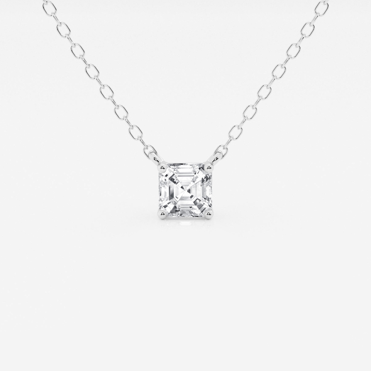 1/2 ctw Asscher Lab Grown Diamond Solitaire Pendant