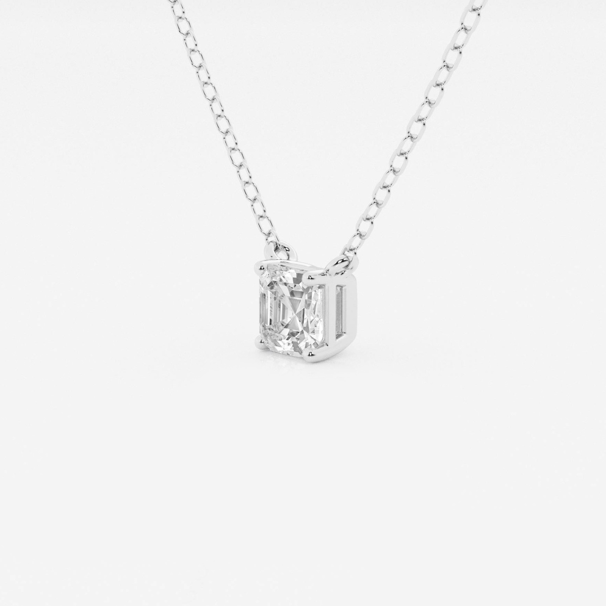 Additional Image 1 for  1/2 ctw Asscher Lab Grown Diamond Solitaire Pendant