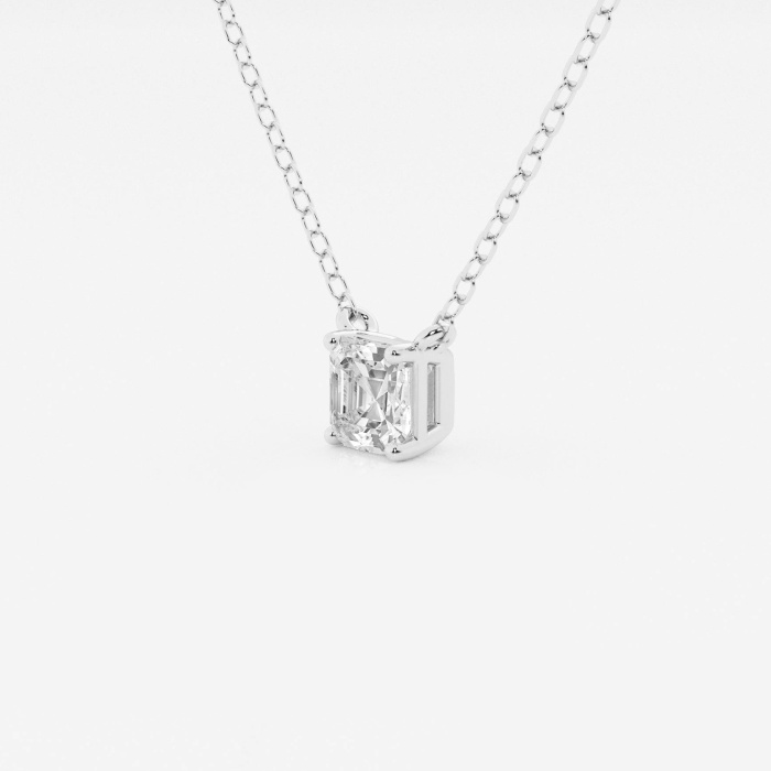 1/2 ctw Asscher Lab Grown Diamond Solitaire Pendant
