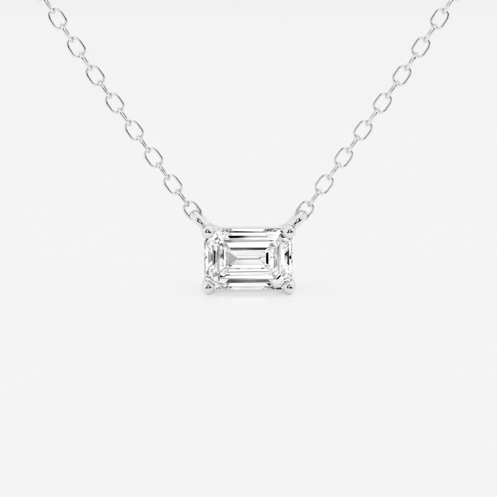 1/2 ctw Emerald Lab Grown Diamond Solitaire Pendant