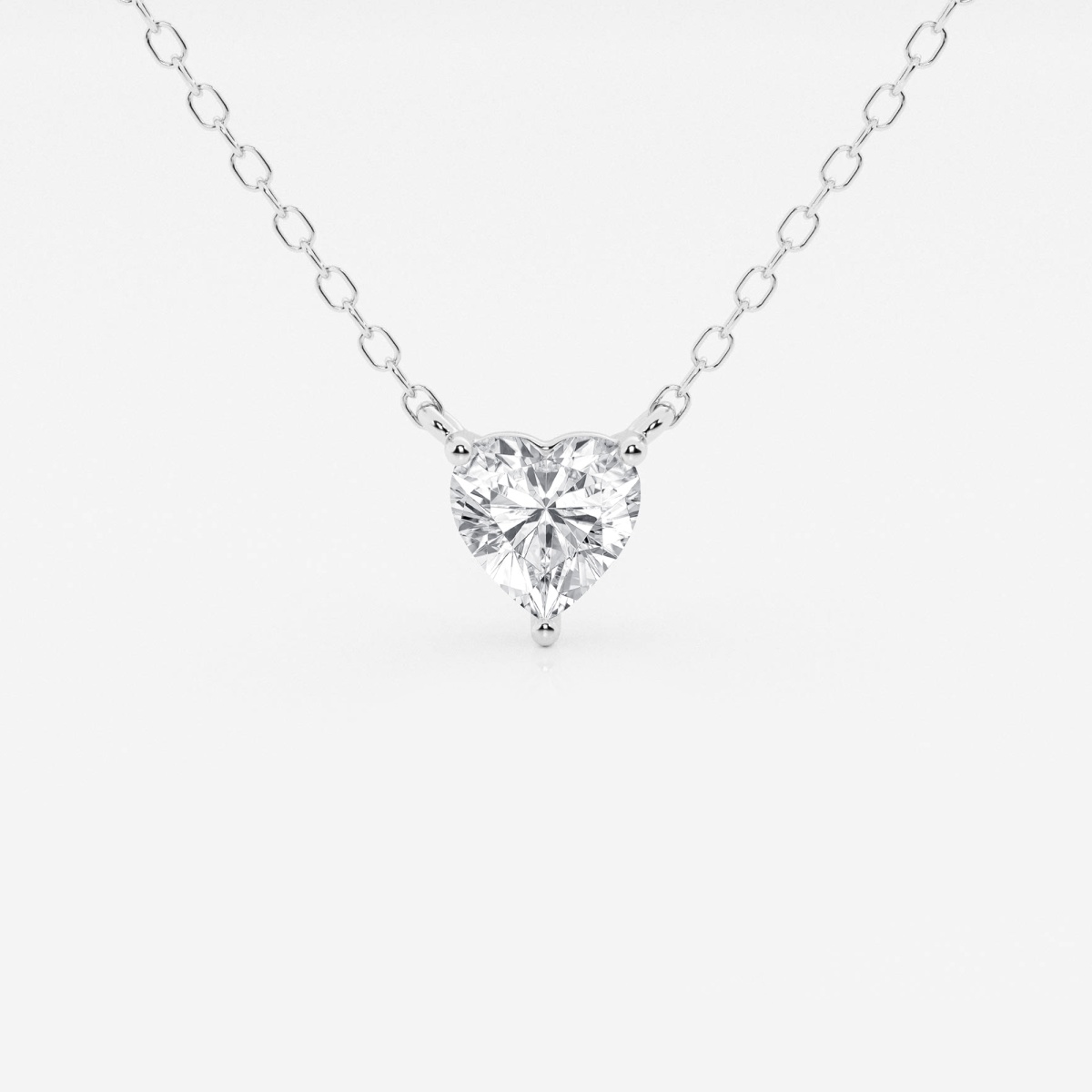 1/2 ctw Heart Lab Grown Diamond Solitaire Pendant