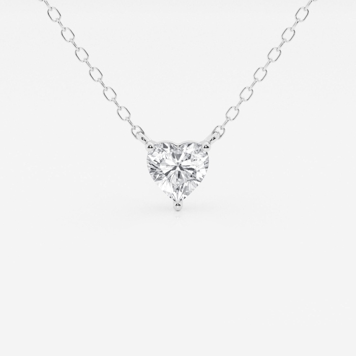 1/2 ctw Heart Lab Grown Diamond Solitaire Pendant