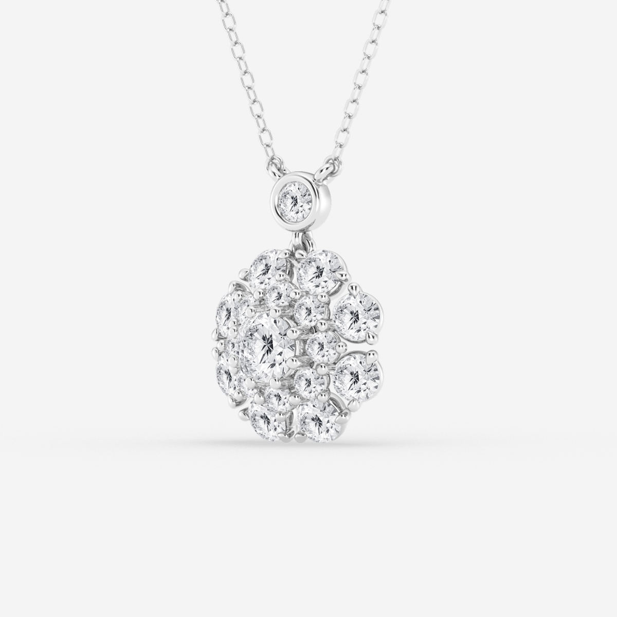 Additional Image 1 for  1 1/2 ctw Round Lab Grown Diamond Vintage Multidimensional Fashion Pendant