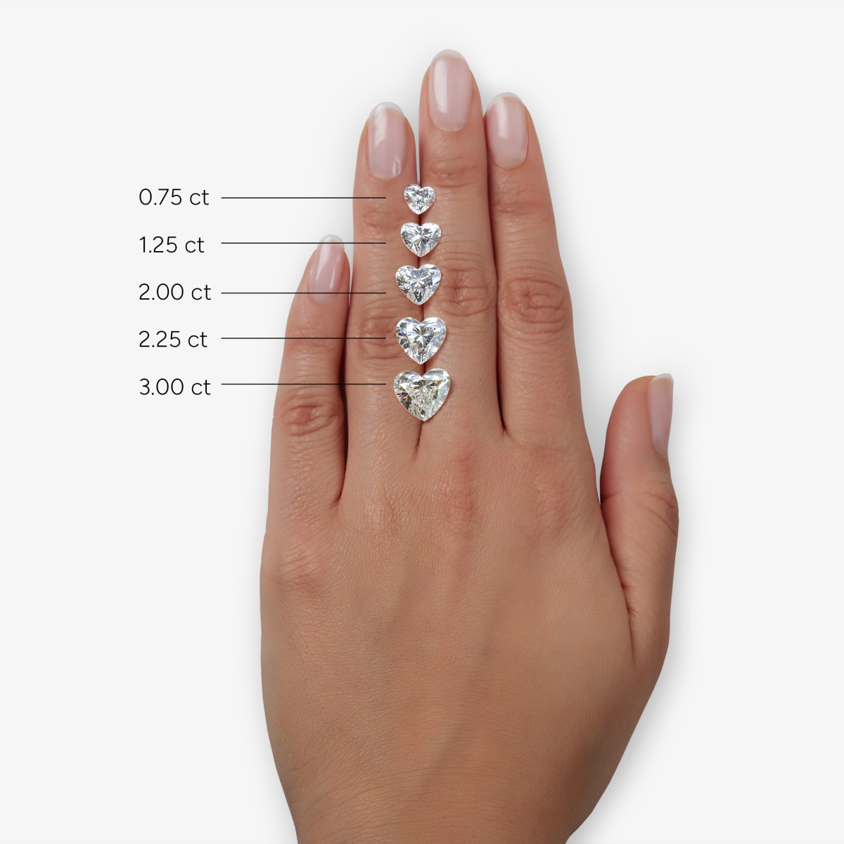 Additional Image 2 for  5 3/4 ctw Heart Lab Grown Diamond Side Stone Engagement Ring