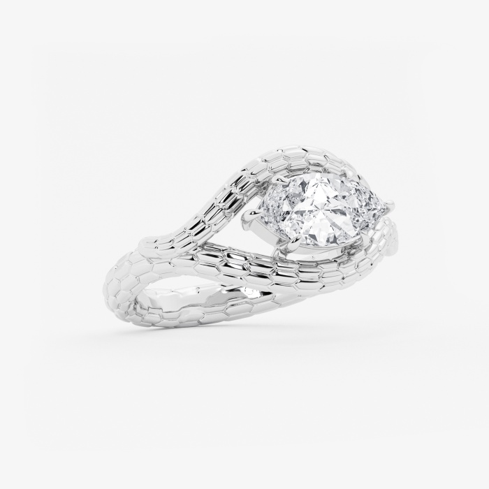 1 1/2 ctw Marquise Lab Grown Diamond Textured Framed Fashion Ring