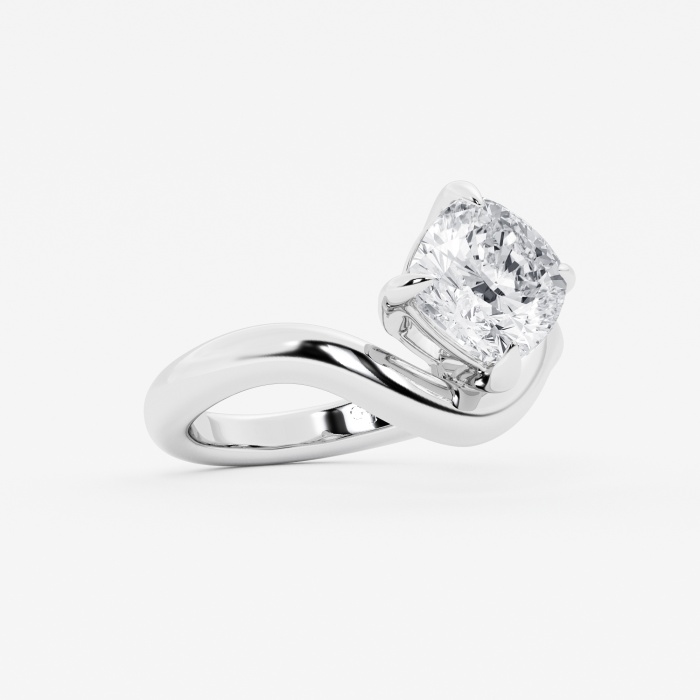 3 ctw Cushion Lab Grown Diamond Curve Fashion Ring