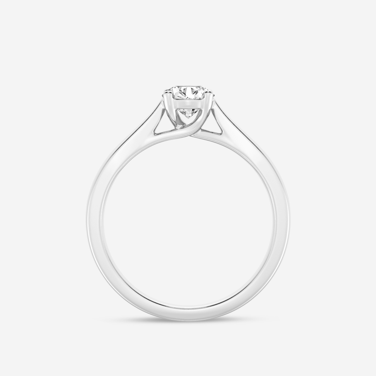 Additional Image 1 for  1/2 ctw Round Lab Grown Diamond Trellis Solitaire Engagement Ring