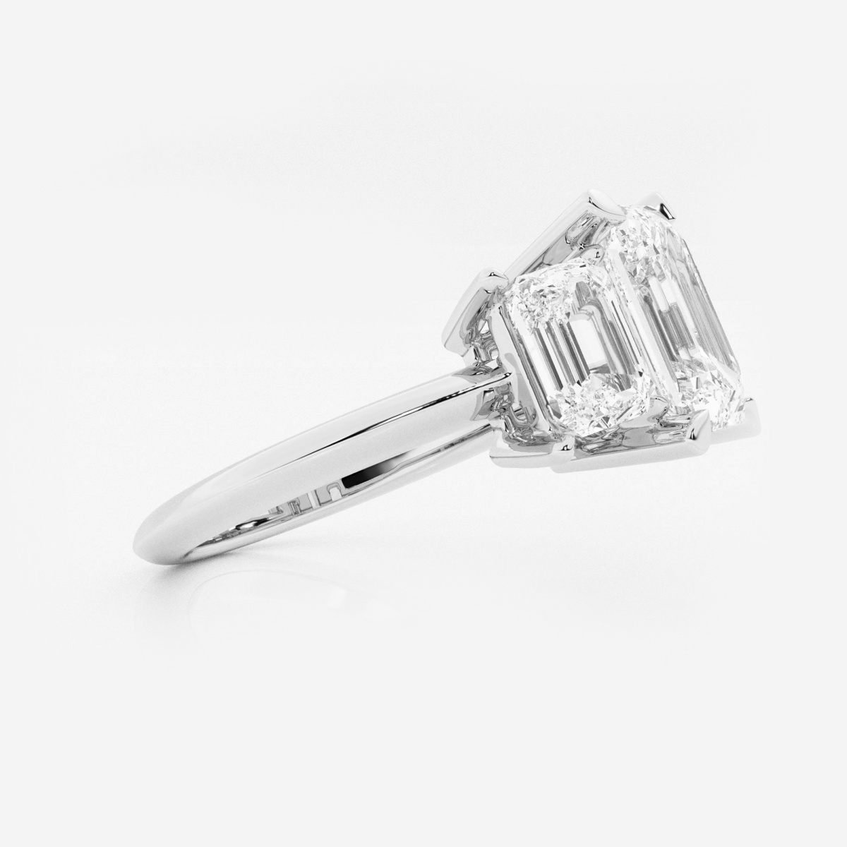 Additional Image 1 for  5 1/2  ctw Emerald Lab Grown Diamond Three-Stone Ring