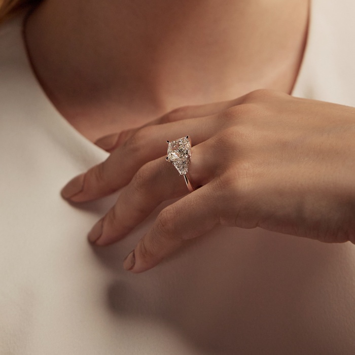 5 3/8 ctw Cushion Lab Grown Diamond Engagement Ring