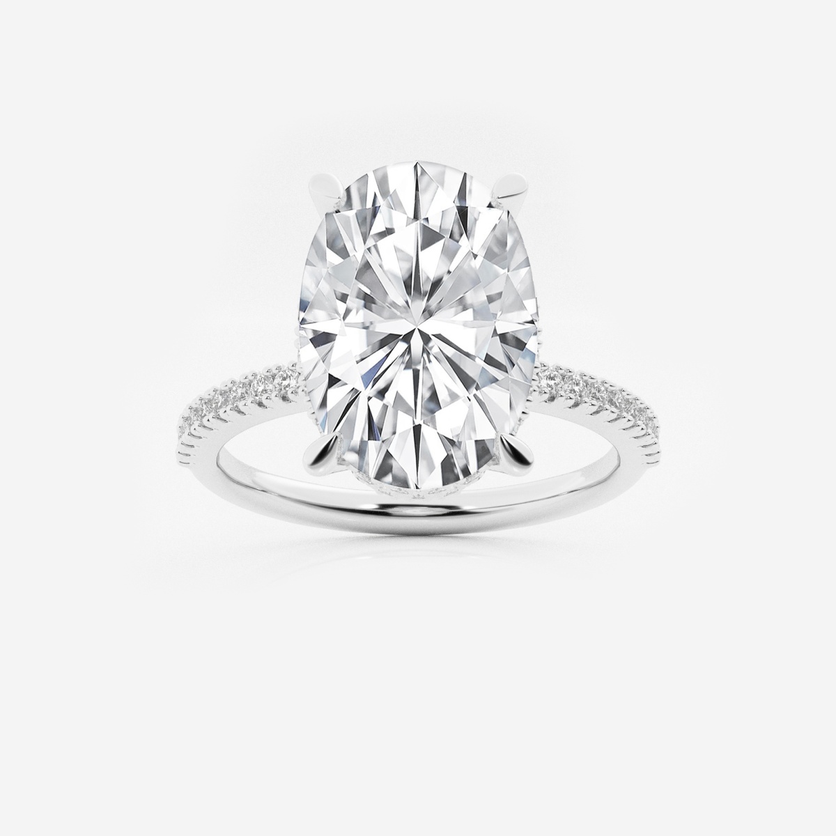 4 1/3 ctw Oval Lab Grown Diamond Engagement Ring