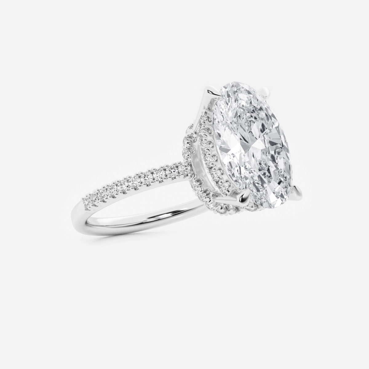 Additional Image 1 for  4 1/3 ctw Oval Lab Grown Diamond Engagement Ring