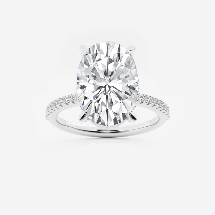 4 1/3 ctw Oval Lab Grown Diamond Engagement Ring