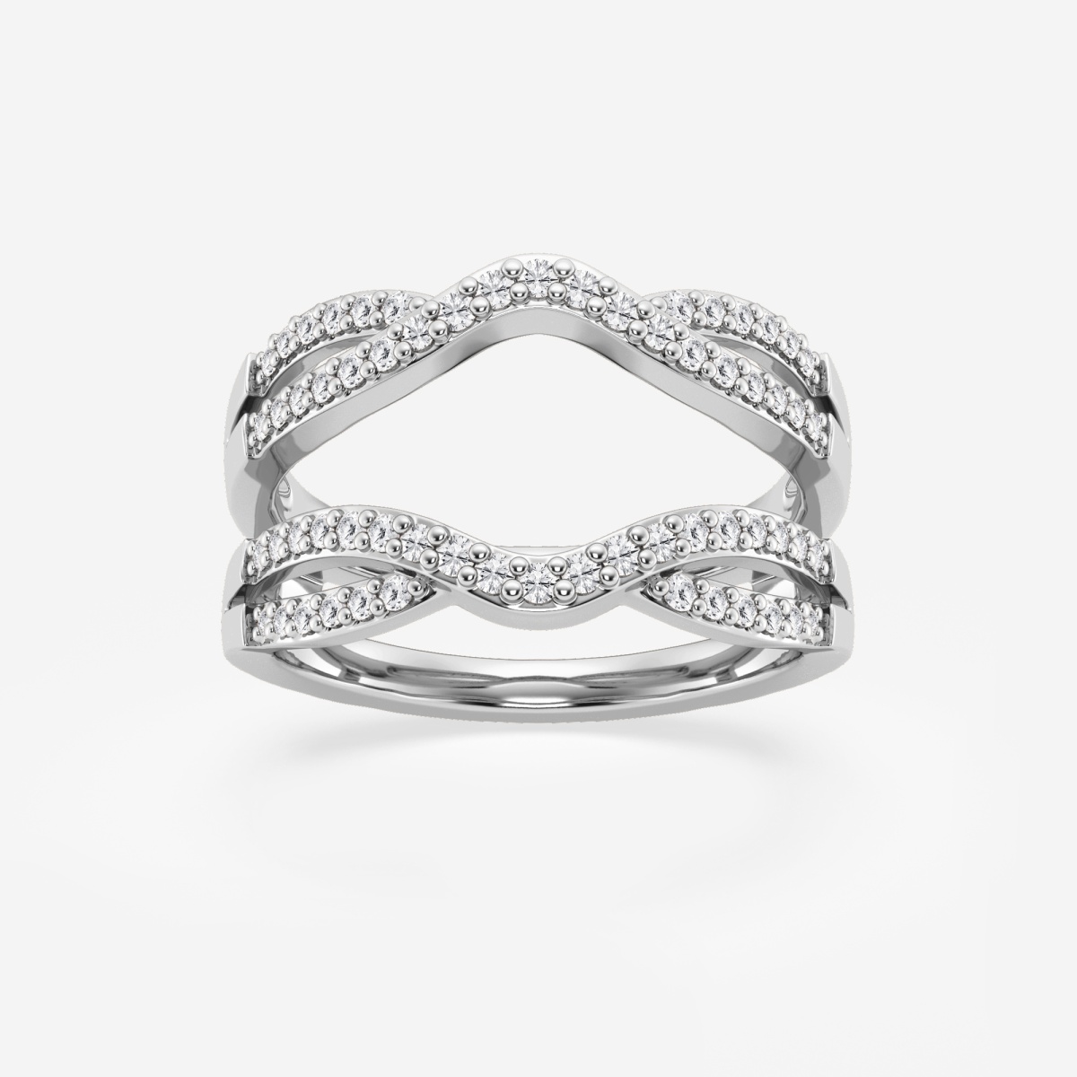 1/3 ctw Round Lab Grown Diamond Crossover Ring Enhancer