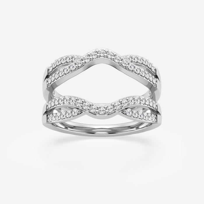 1/3 ctw Round Lab Grown Diamond Crossover Ring Enhancer