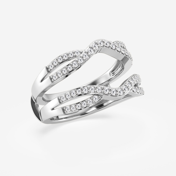 1/3 ctw Round Lab Grown Diamond Crossover Ring Enhancer