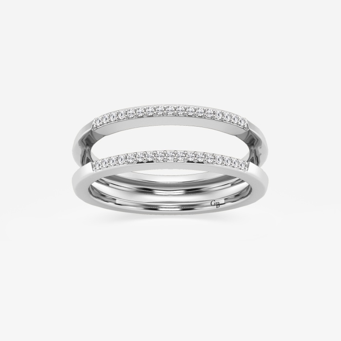 1/8 ctw Round Lab Grown Diamond Double Row Ring Enhancer