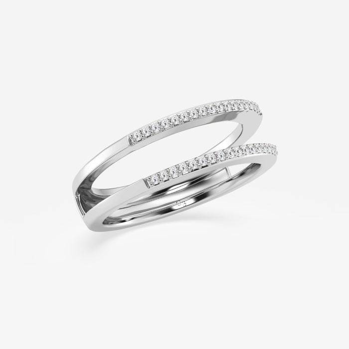 1/8 ctw Round Lab Grown Diamond Double Row Ring Enhancer